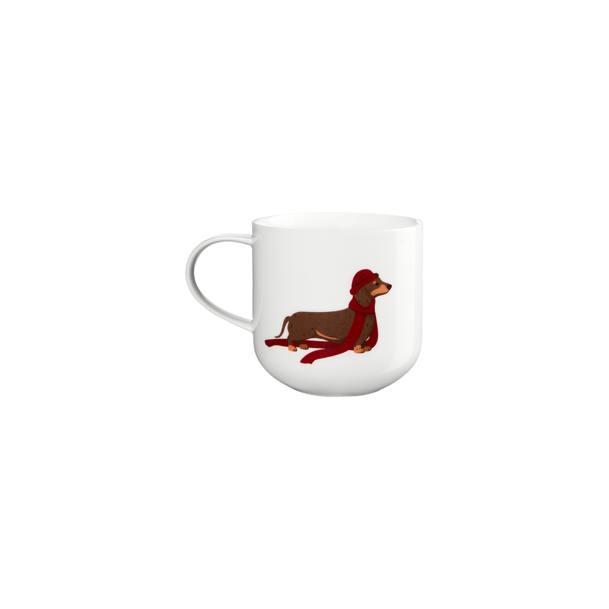 Cana din portelan 400ml Coppa Winter Animals, Dachshund