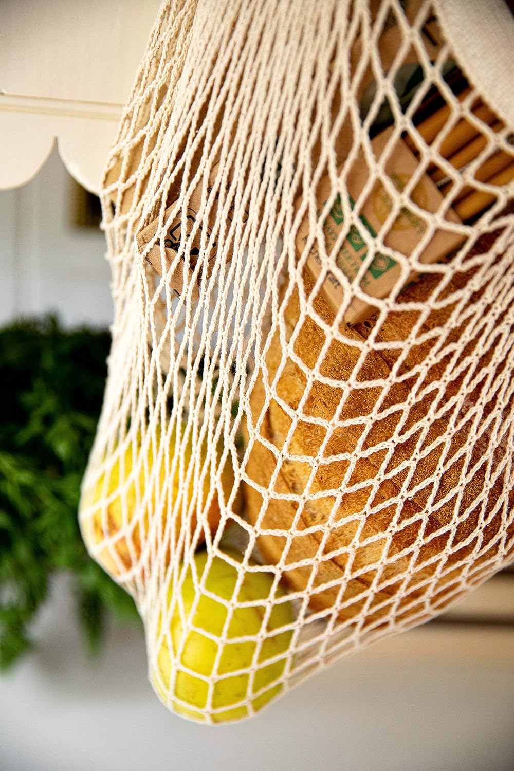Sacoșă reutilizabilă din plasă, Natural Elements, 100% bumbac ecologic
