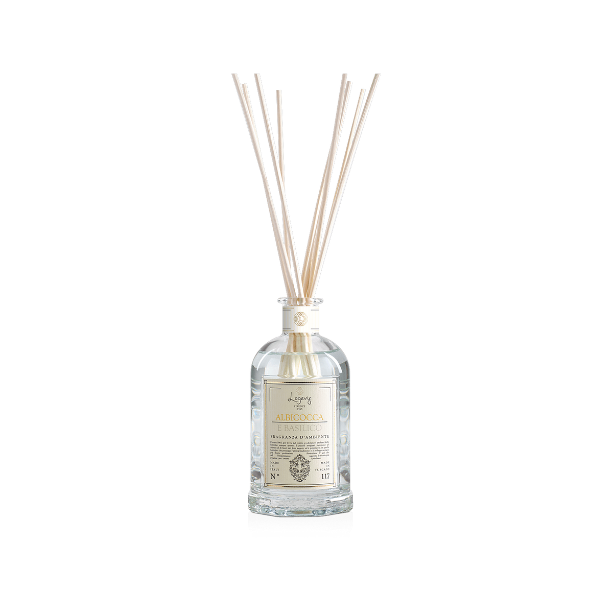 Albicocca e Basilico 250 ml cu bețișoare de răchită