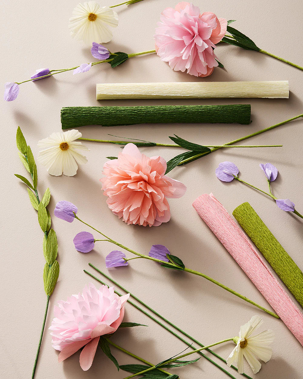 Set creativ pentru flori Crepe Paper Flower Set