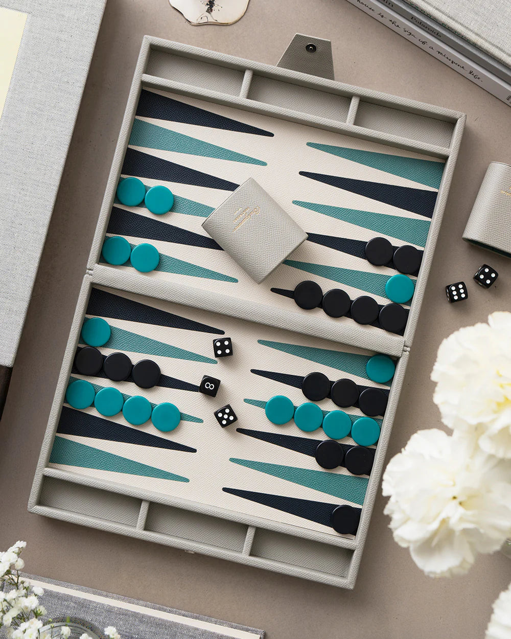 Joc de table Backgammon Riviera, piele ecologică