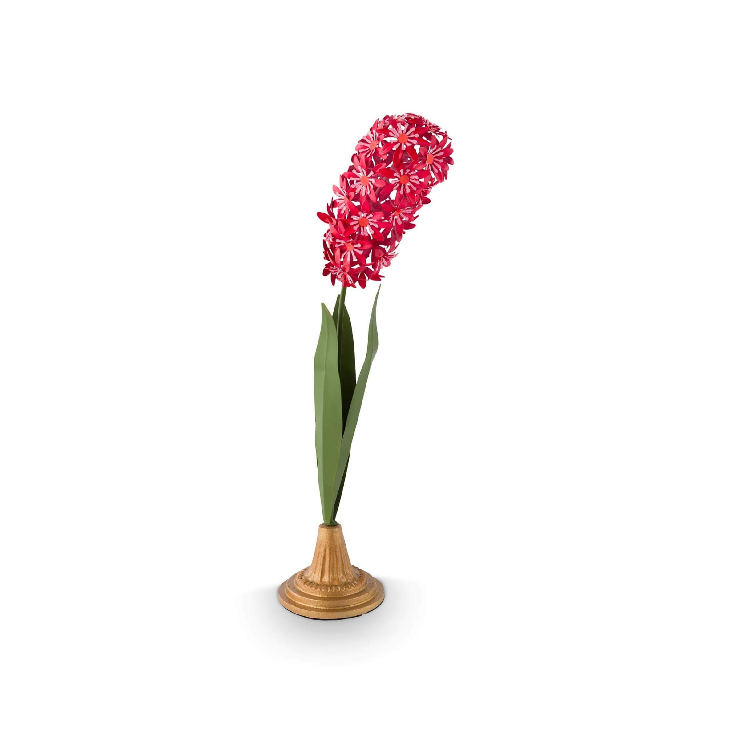 Floare decorativă metalică pe suport Pip Studio Deco Flower, roz, 48cm