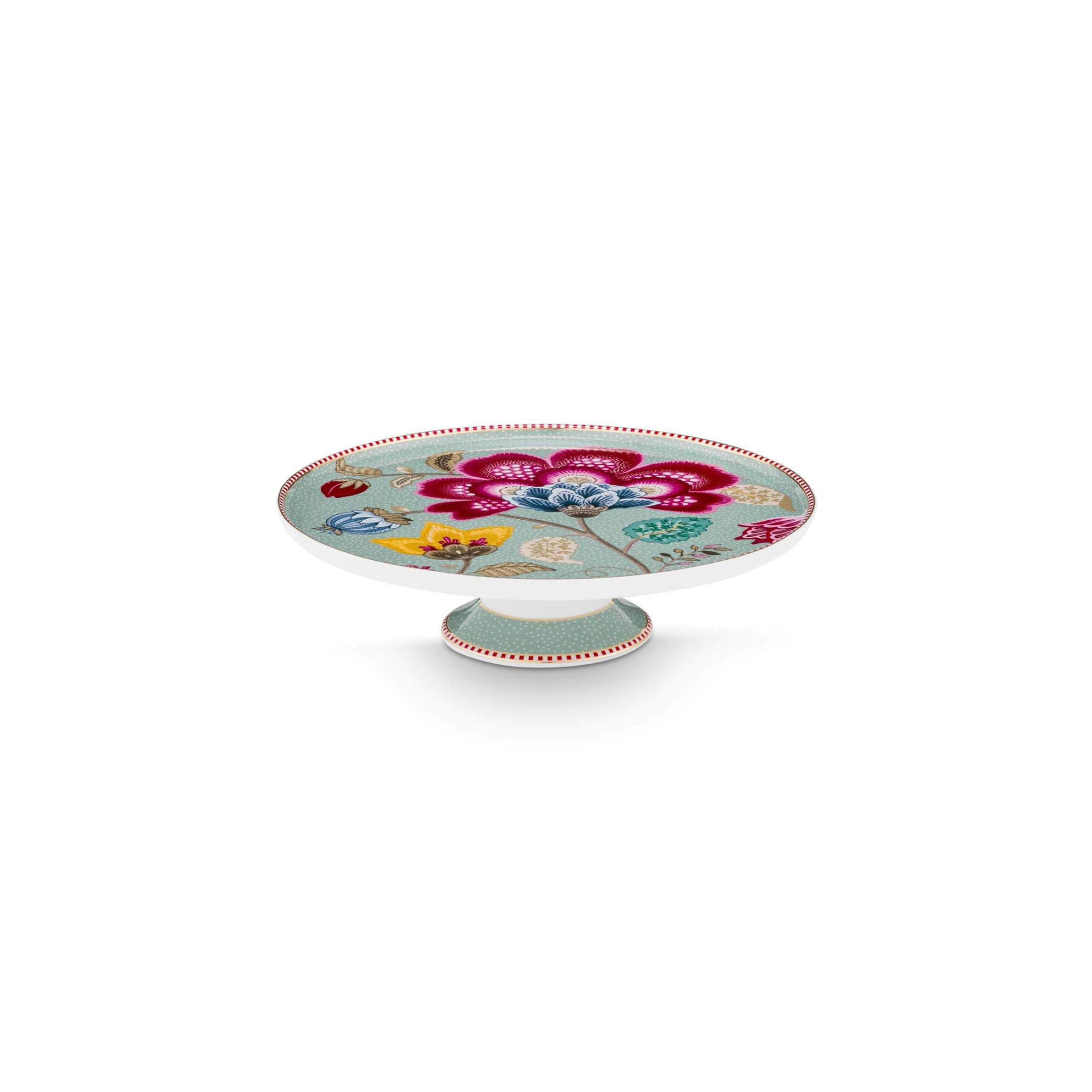 Platou pentru dulciuri Blooming Tales, porțelan, albastru, 21cm