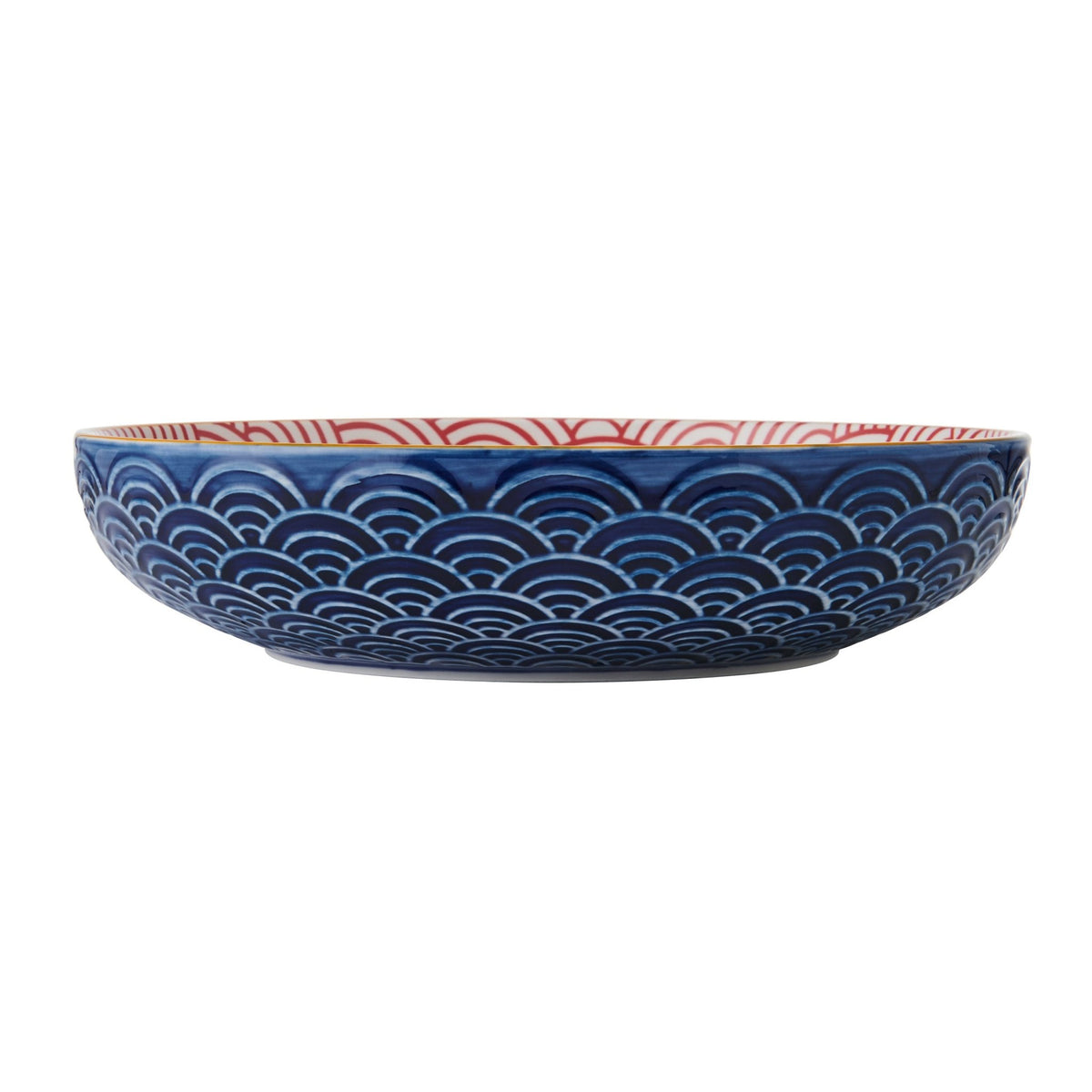 Bol 21 cm Arched Pattern albastru - Eclair.md