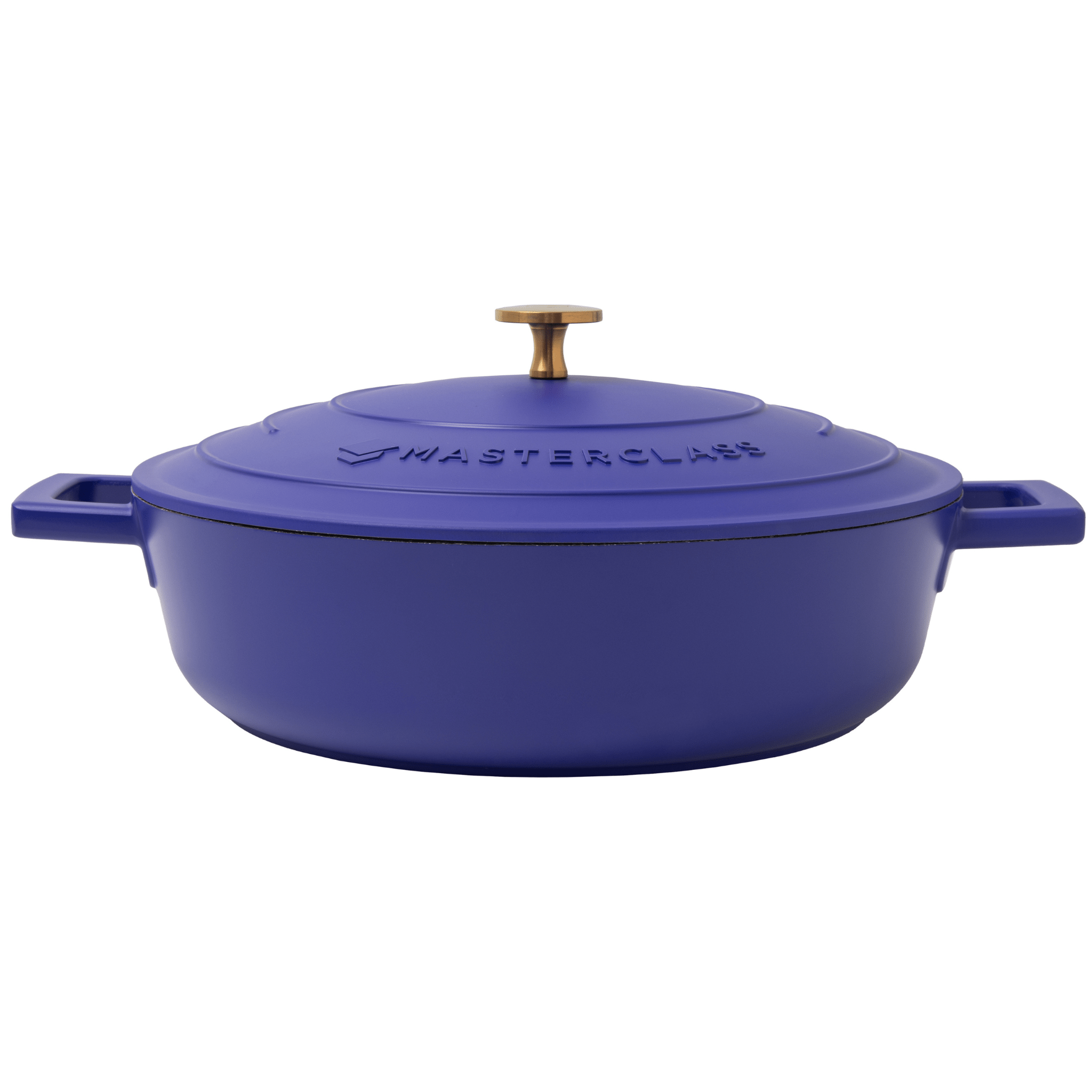 Castron 4L Shallow Cast Aluminium albastru electric - Eclair.md