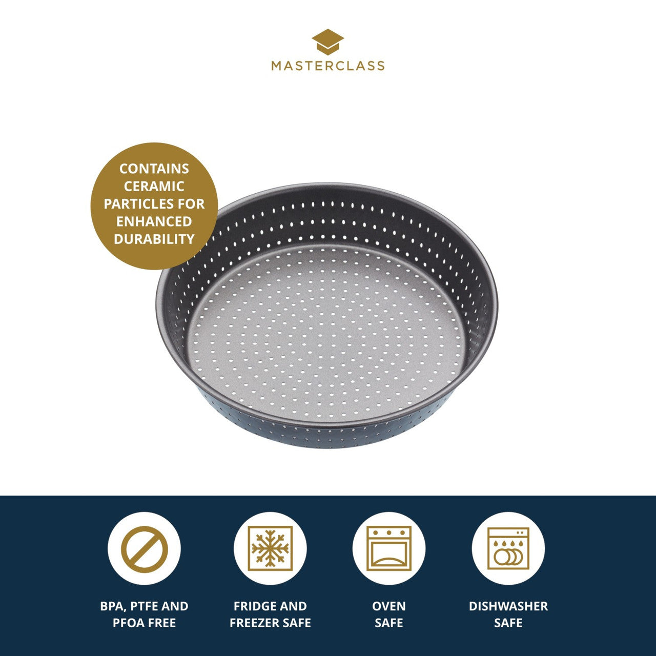 Formă adâncă pentru tarte și plăcinte MasterClass, 23 cm