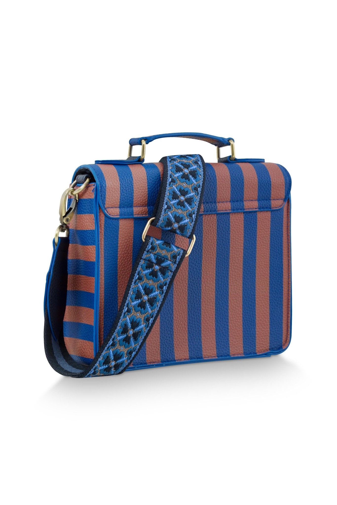 Geanta Frances Cross Body Stripe albastru - Eclair.md