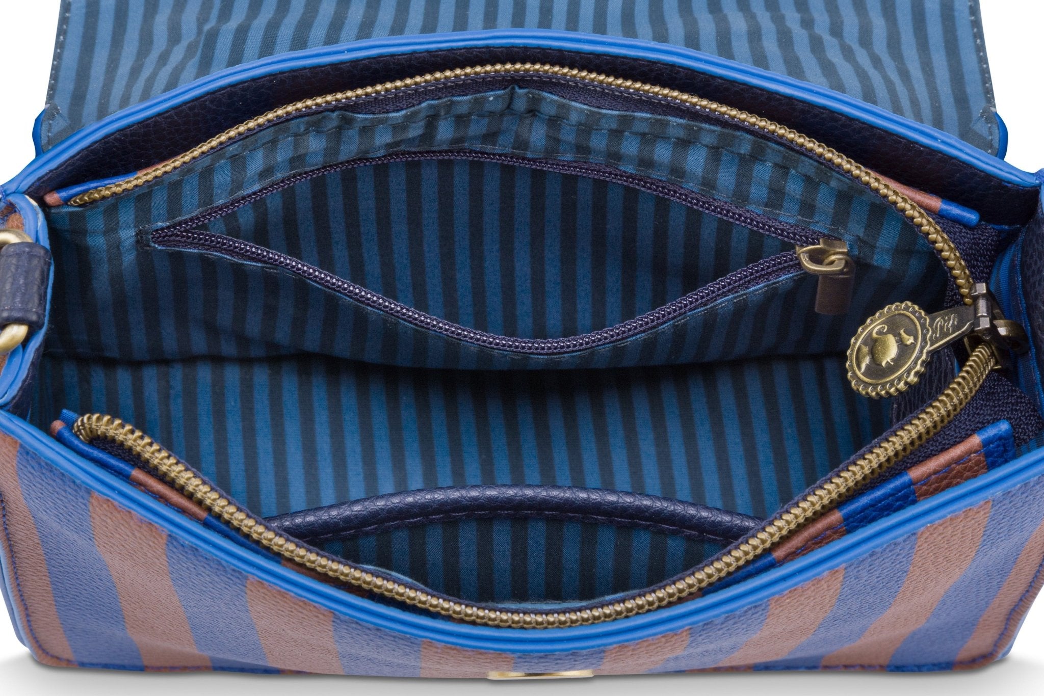 Geanta Frances Cross Body Stripe albastru - Eclair.md