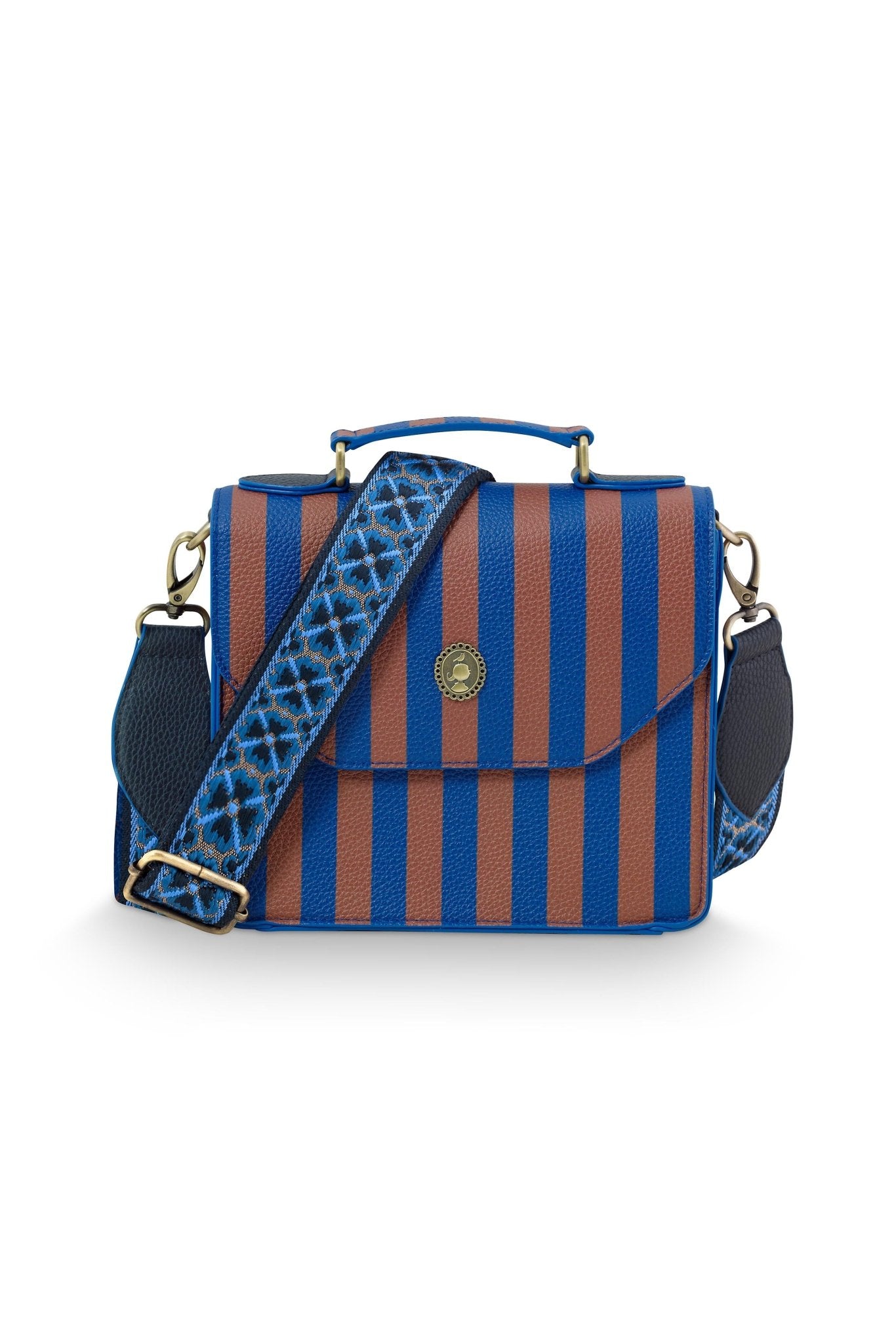 Geanta Frances Cross Body Stripe albastru - Eclair.md