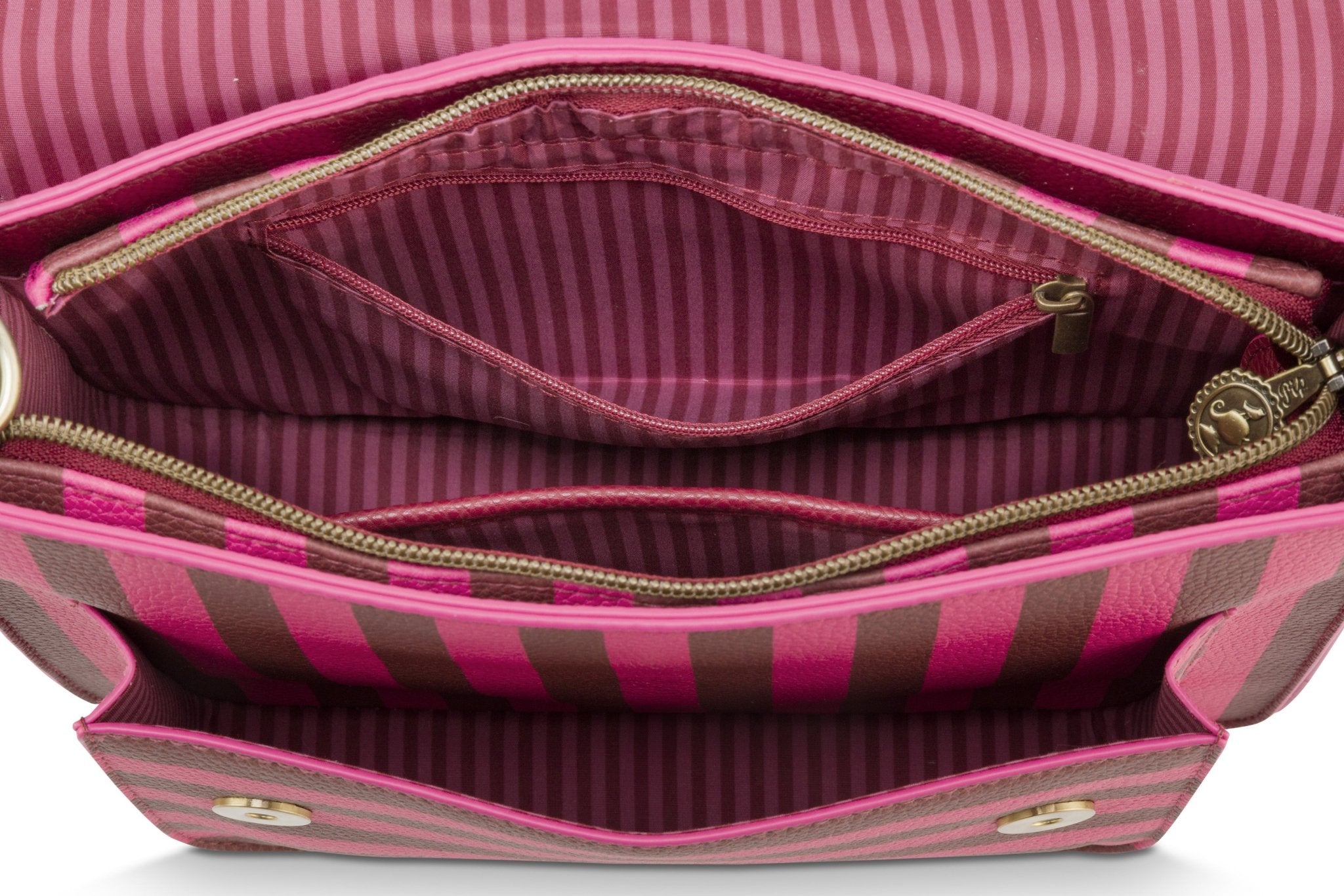 Geanta Frances Cross Body Stripe roz - Eclair.md