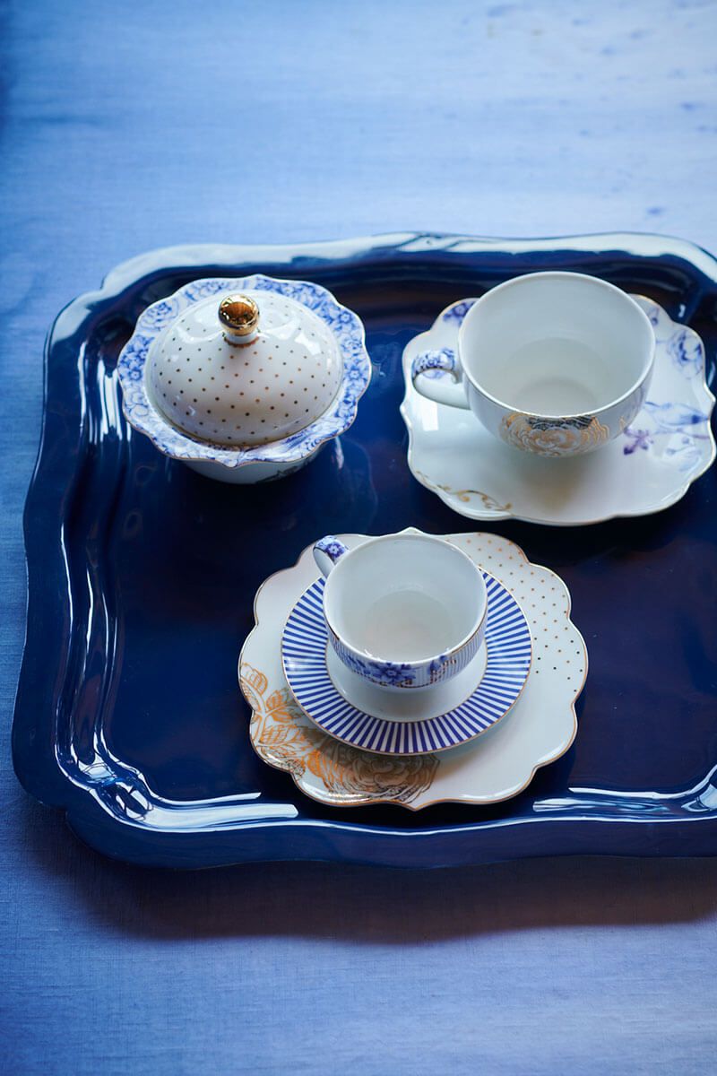 Set 2 cești de espresso cu farfurioare Royal White