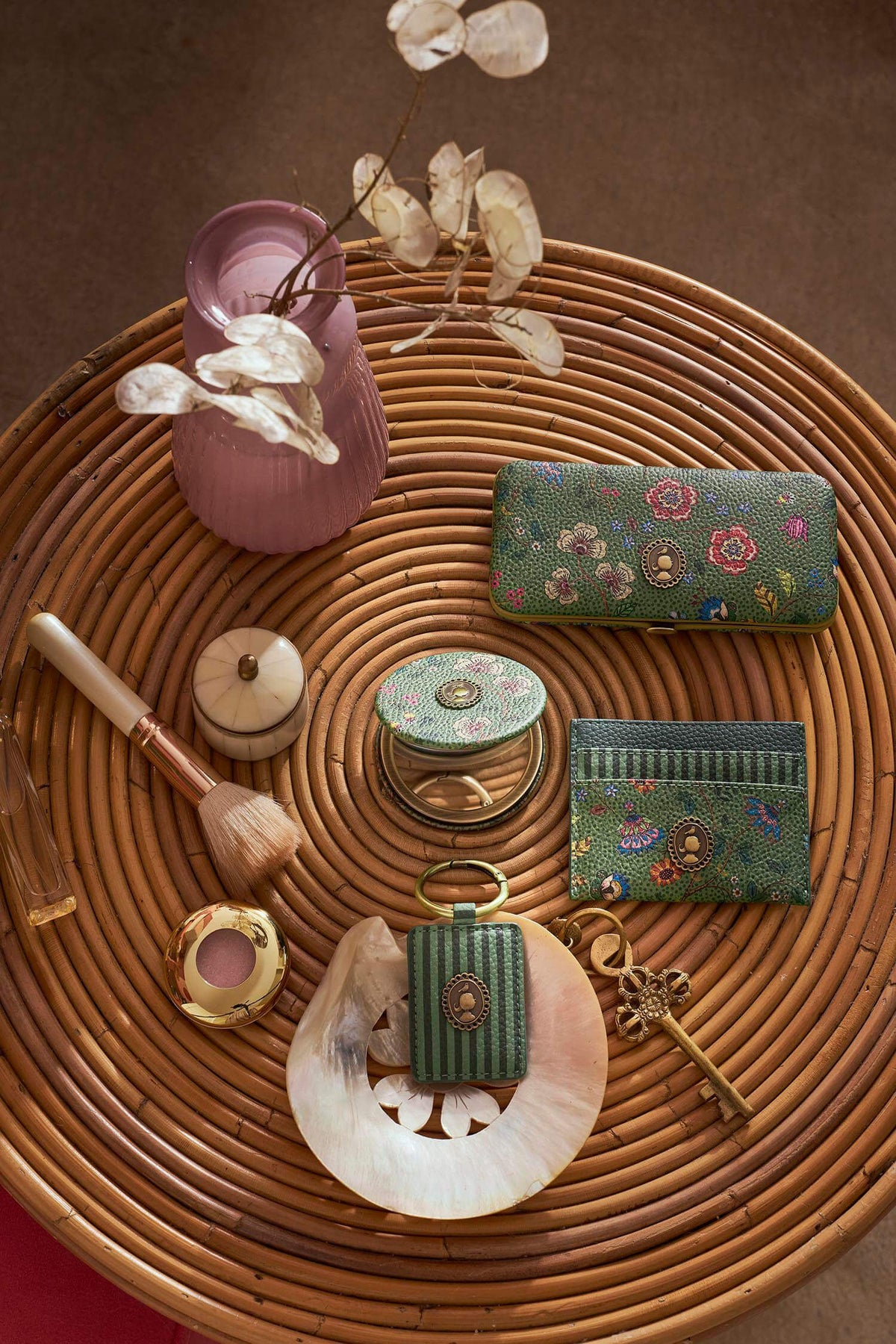 Flora Bangalore mini manicure set in a styled setting