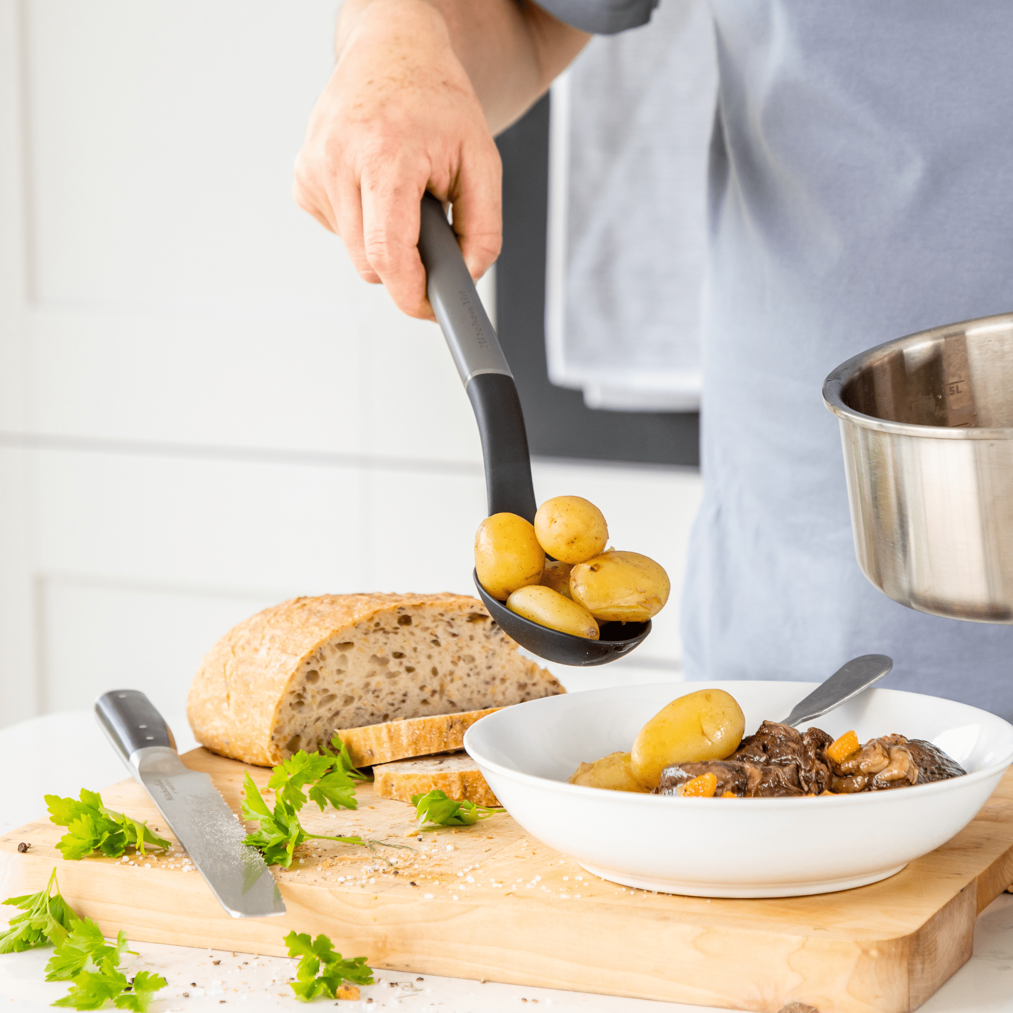 Lingura pentru gatit gri inchis - Eclair.md