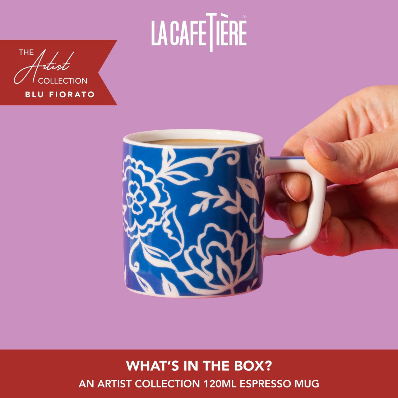 Ceșcuță din ceramică pentru espresso La Cafetière, albastru, 120 ml