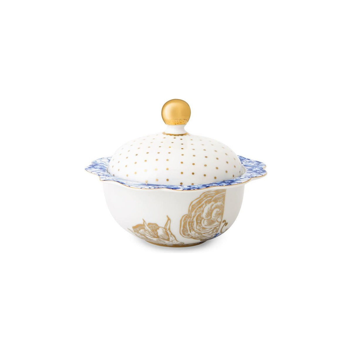Pip Studio сахарница Royal White, белый с голубым и золотым