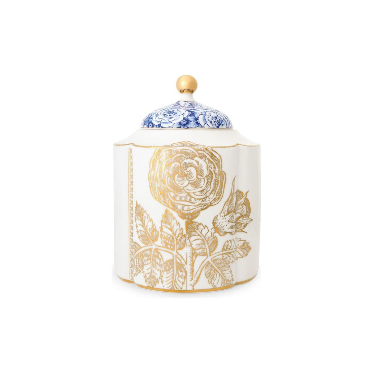 Pip Studio средняя ёмкость для хранения Royal White, белый с голубым и золотым