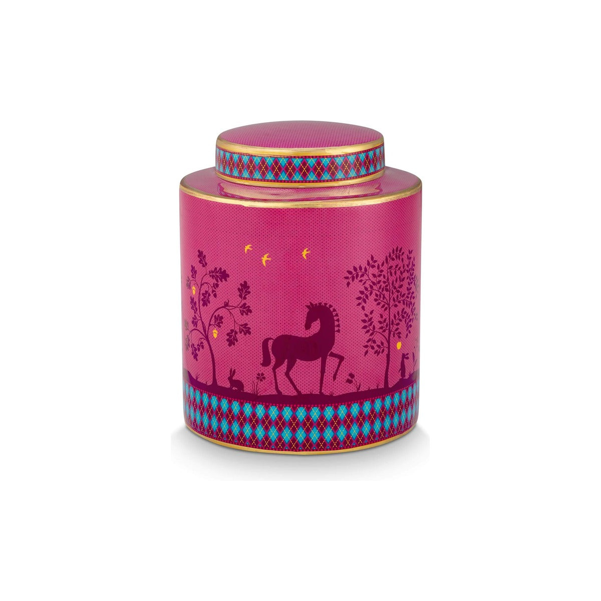 Pip Studio декоративная ваза Ginger Jar Pip's Deerest Darling, розовый с золотым