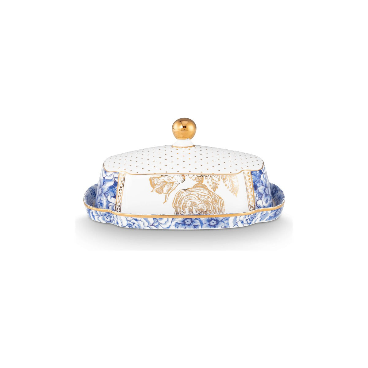 Butter Dish Royal White, porcelain