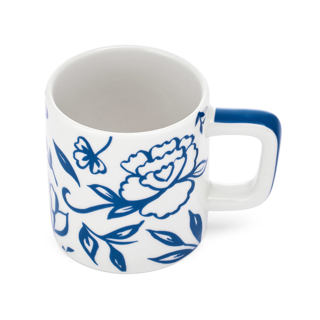 Ceșcuță din ceramică pentru espresso La Cafetière, alb albastru, 120 ml