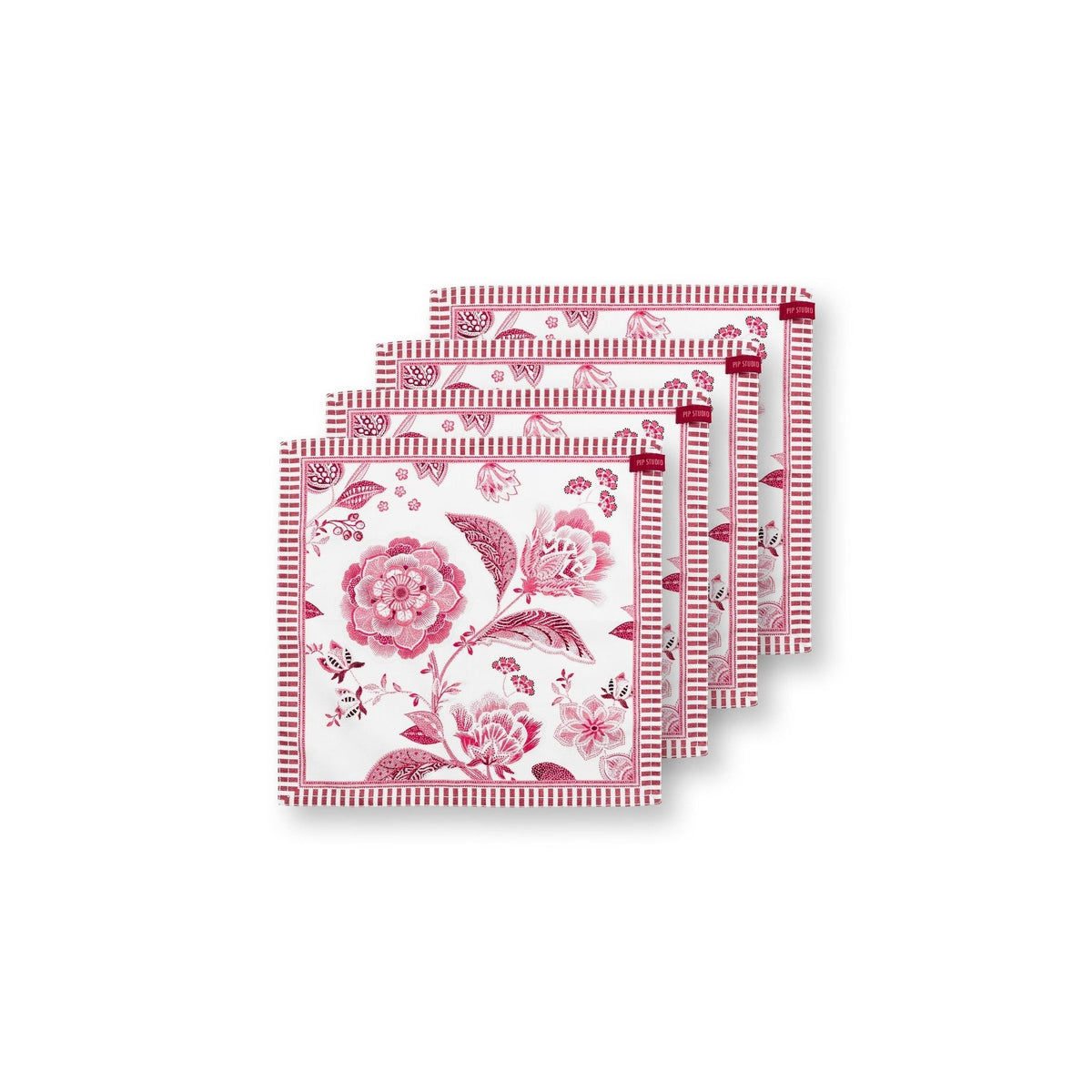 Набор 4 салфетки 40x40см Royal Regal Flower красные