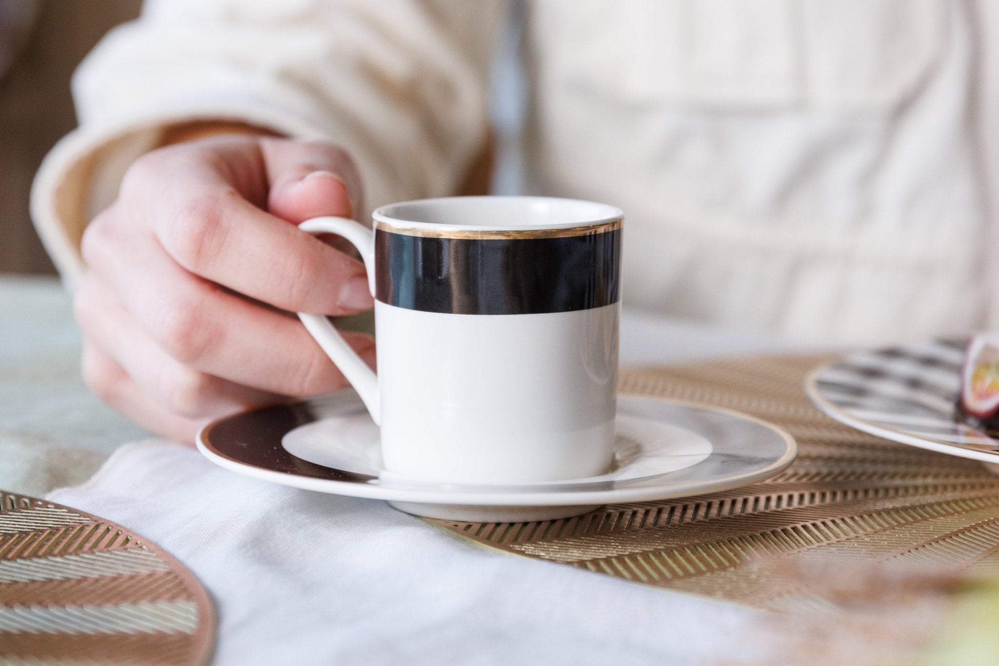 Set 2 cesti 100ml espresso Luxe Deco China - Eclair.md