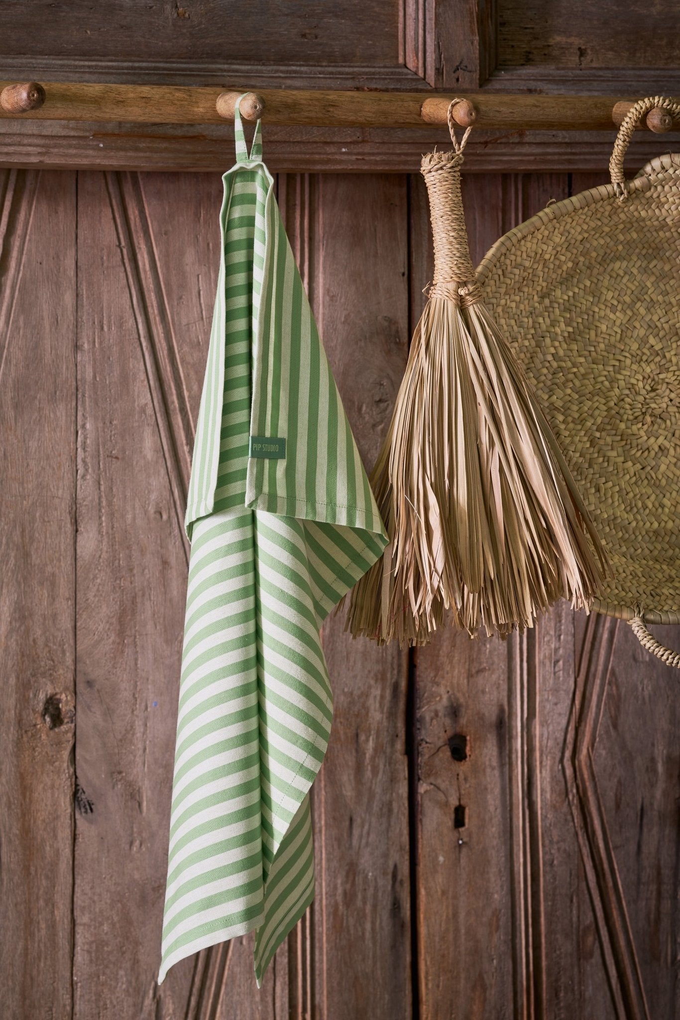 Set 2 servetele 65cm Stripes verde deschis - Eclair.md