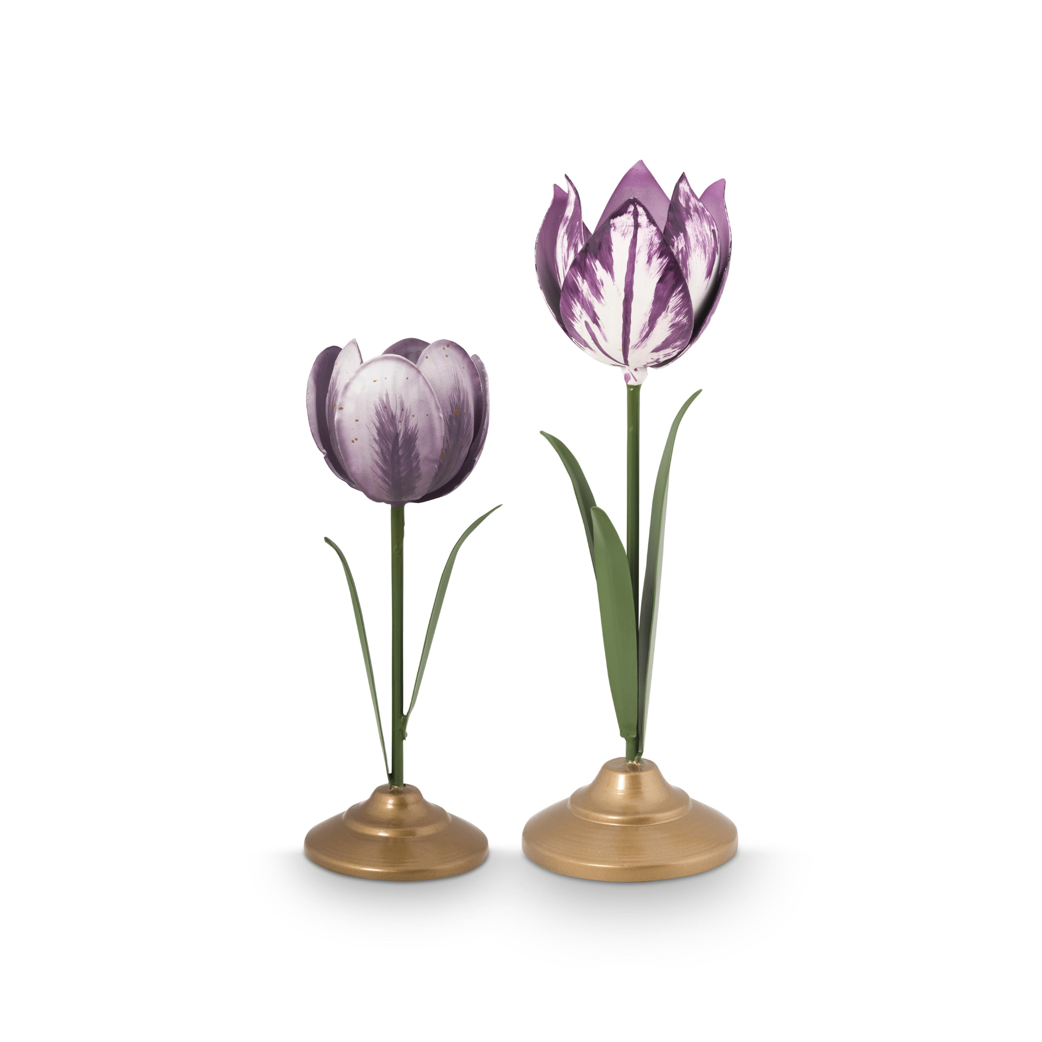 Set 2 suporturi lumanari Tulip liliac - Eclair.md