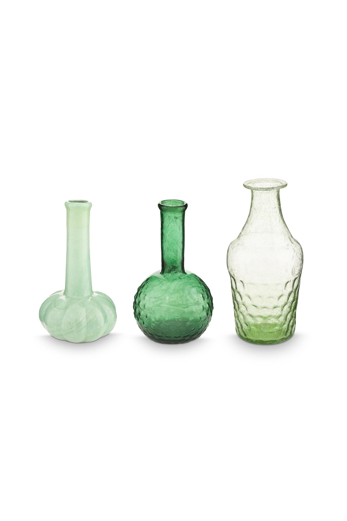 Set 3 vaze din sticla verde - Eclair.md