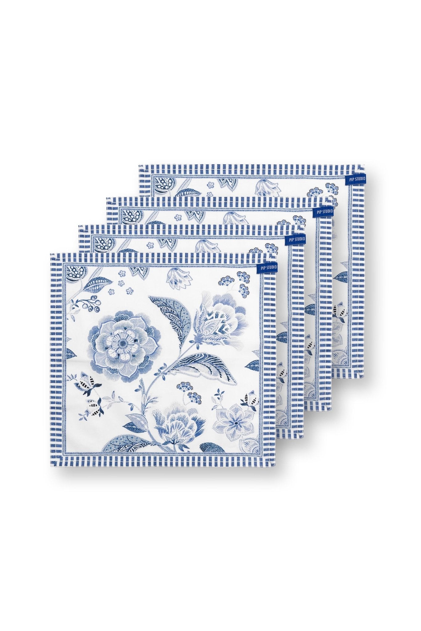 Set 4 servetele 40x40cm Royal Regal Flower albastru - Eclair.md