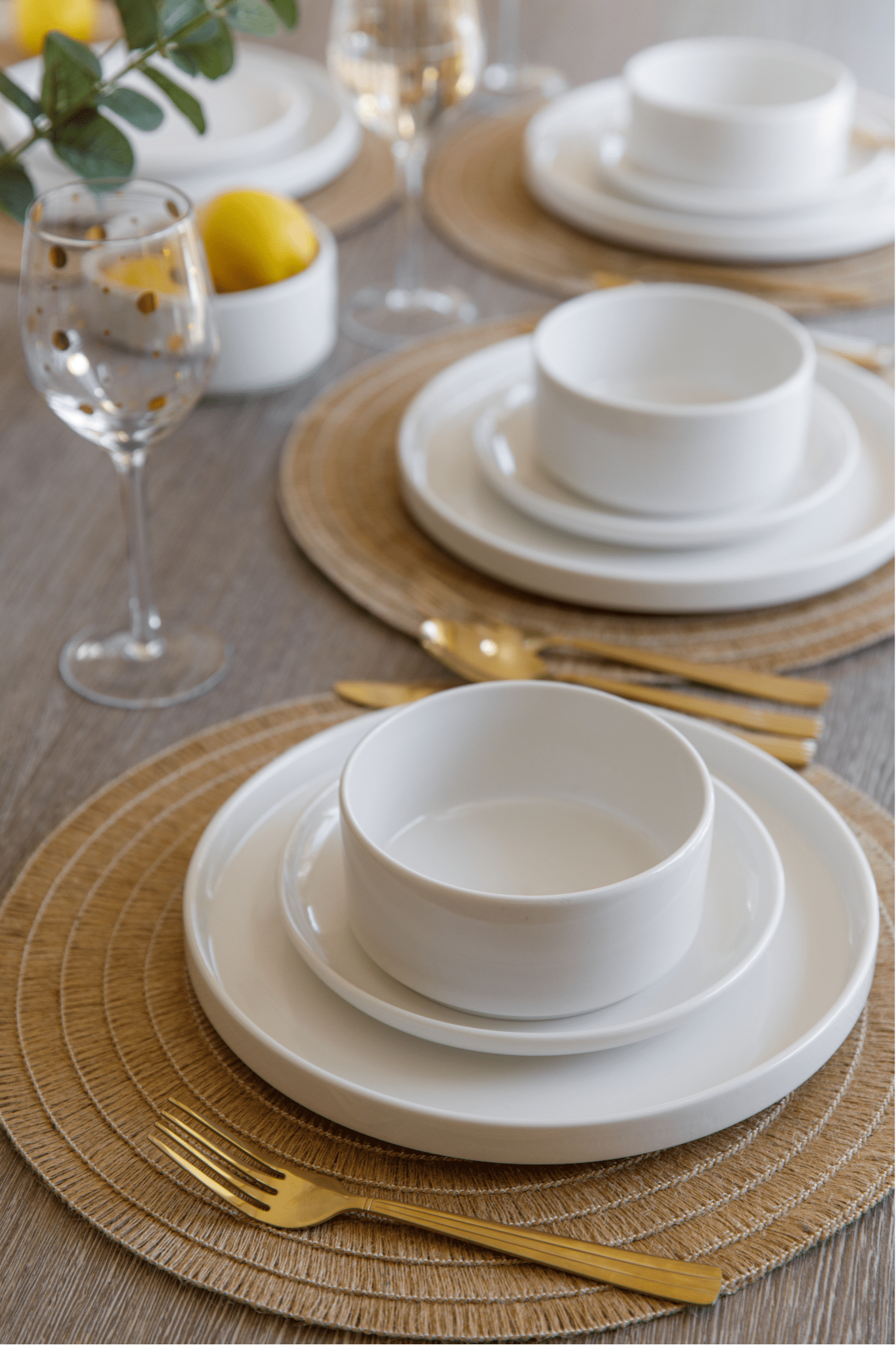 Set vesela 12 piese Camberlie alb - Eclair.md