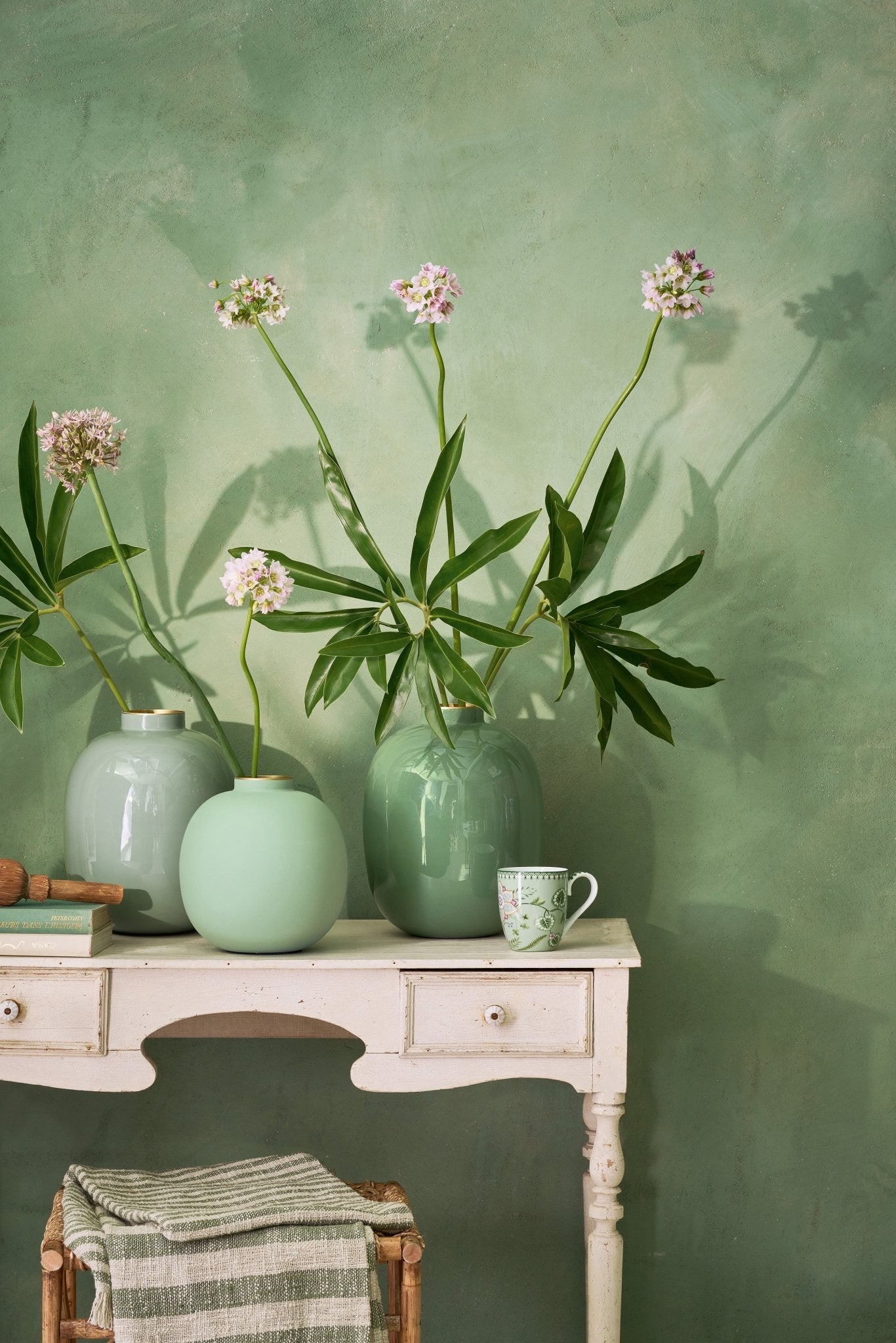 Vaza din metal 32cm verde - Eclair.md