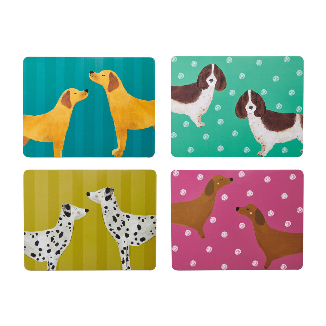 Suporturi de masă Creative Tops Dog Print, set de 4 bucăți, 30 x 22 cm