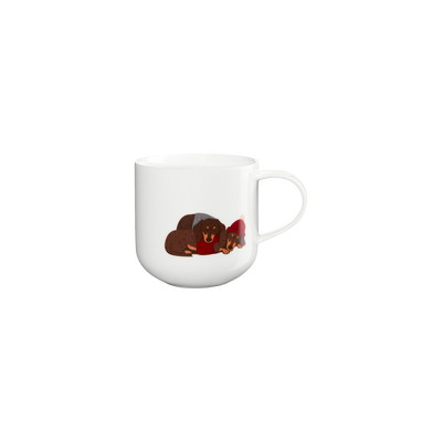 Cana din portelan 400ml Coppa Winter Animals, Dachshund, ASA Selection