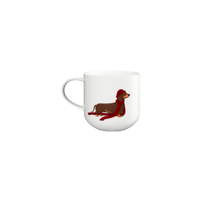 Cana din portelan 400ml Coppa Winter Animals, Dachshund