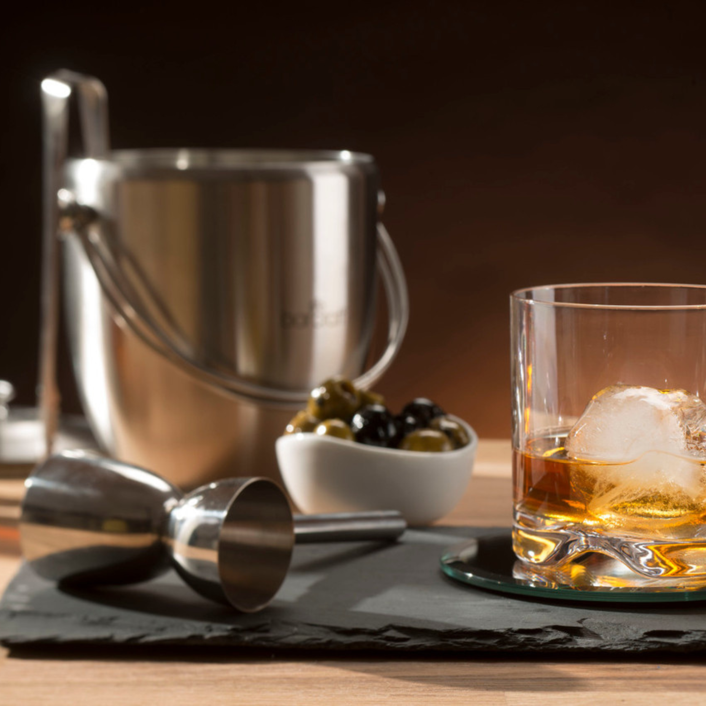 Păhărel gradat dublu pentru cocktailuri BarCraft, oțel Inoxidabil