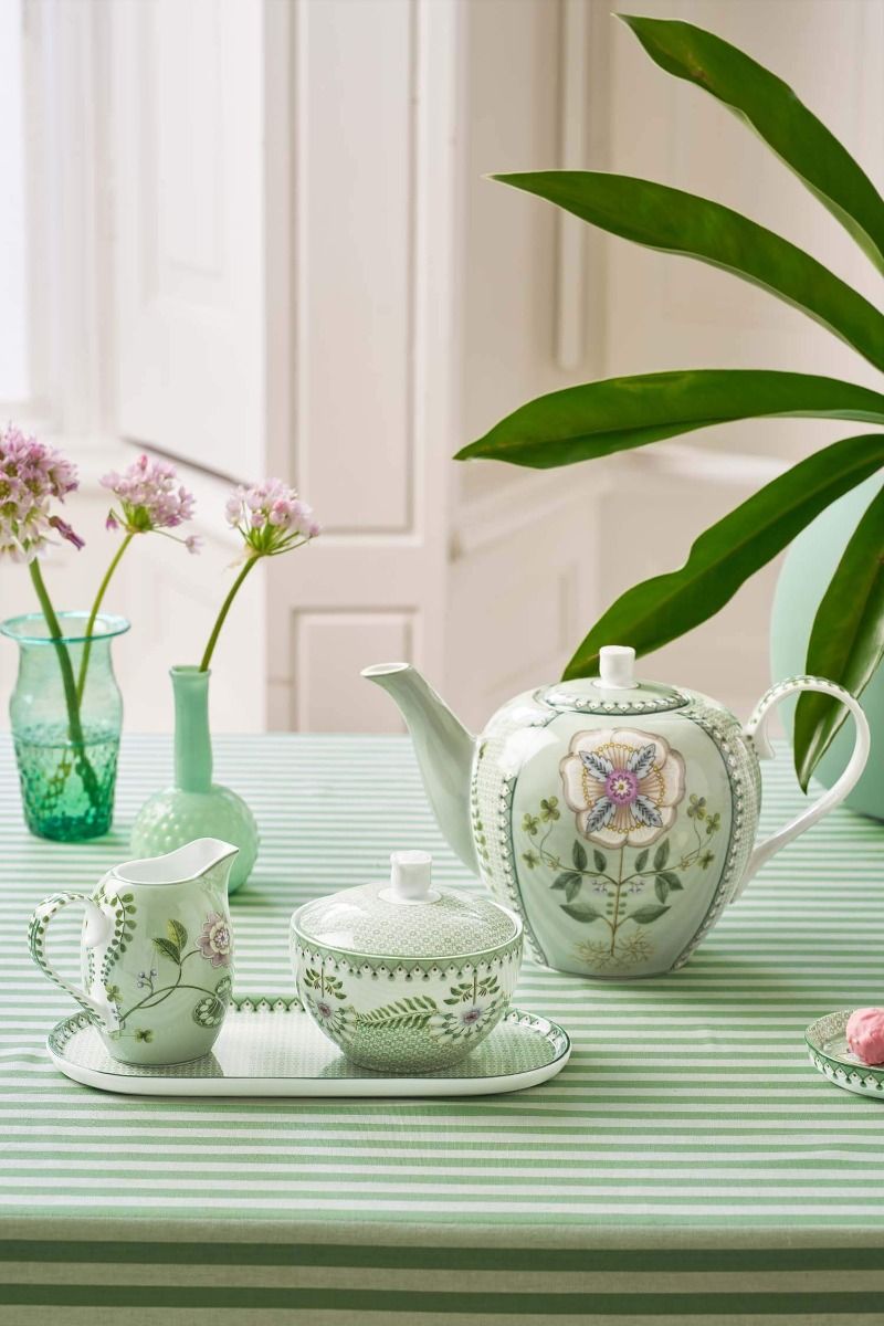 Sosieră din porțelan Pip Studio Lily & Lotus, verde deschis, 250ml