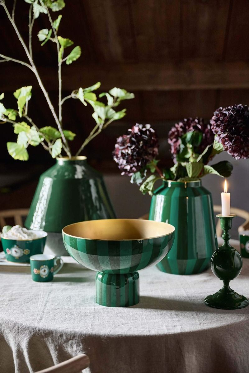 Stripes high tray in a styled setting