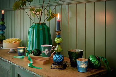 Christmas bauble in a styled setting