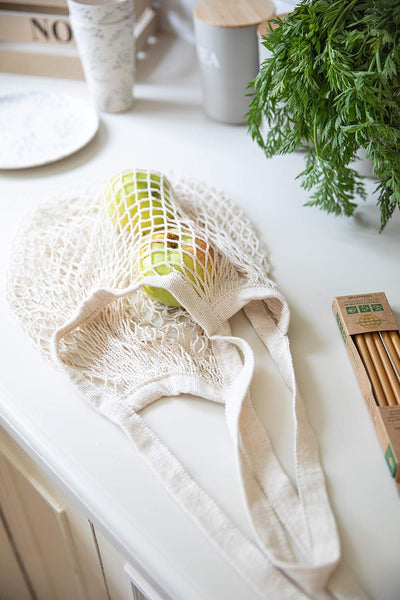 Sacoșă reutilizabilă din plasă, Natural Elements, 100% bumbac ecologic