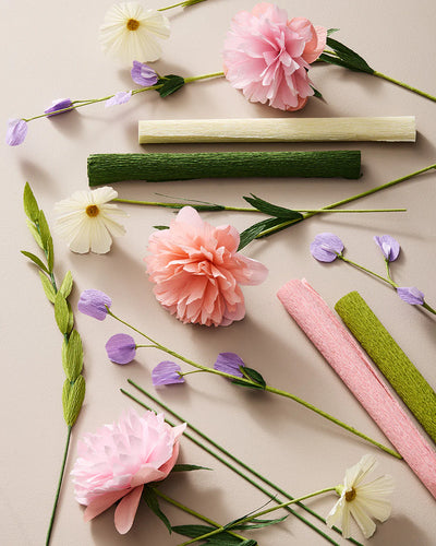 Set creativ pentru flori Crepe Paper Flower Set