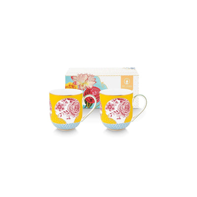 Set 2 cani Royal Yellow, portelan, 325ml