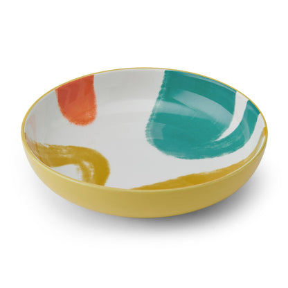 Bol 21cm Abstract Pattern galben - Eclair.md
