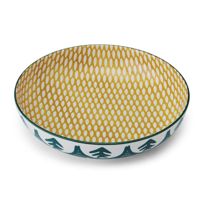 Bol 21cm Leafy Pattern verde - Eclair.md