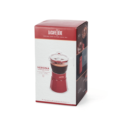 Cafetiera 290ml Verona rosu - Eclair.md