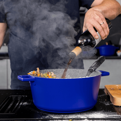 Castron 4L Cast Aluminium albastru electric - Eclair.md