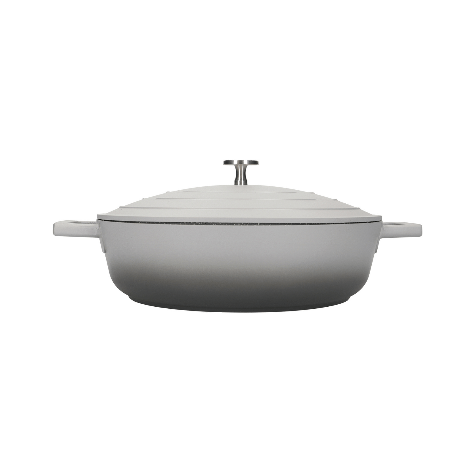 Castron 4L Shallow Casserole Cast Aluminium Ombre Grey - Eclair.md