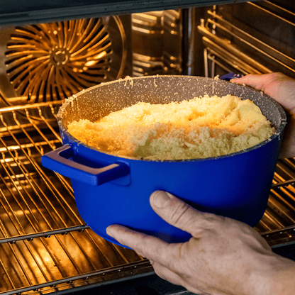 Castron 5L Cast Aluminium albastru electric - Eclair.md