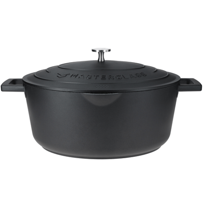 Castron oval 6L Cast Aluminium negru - Eclair.md