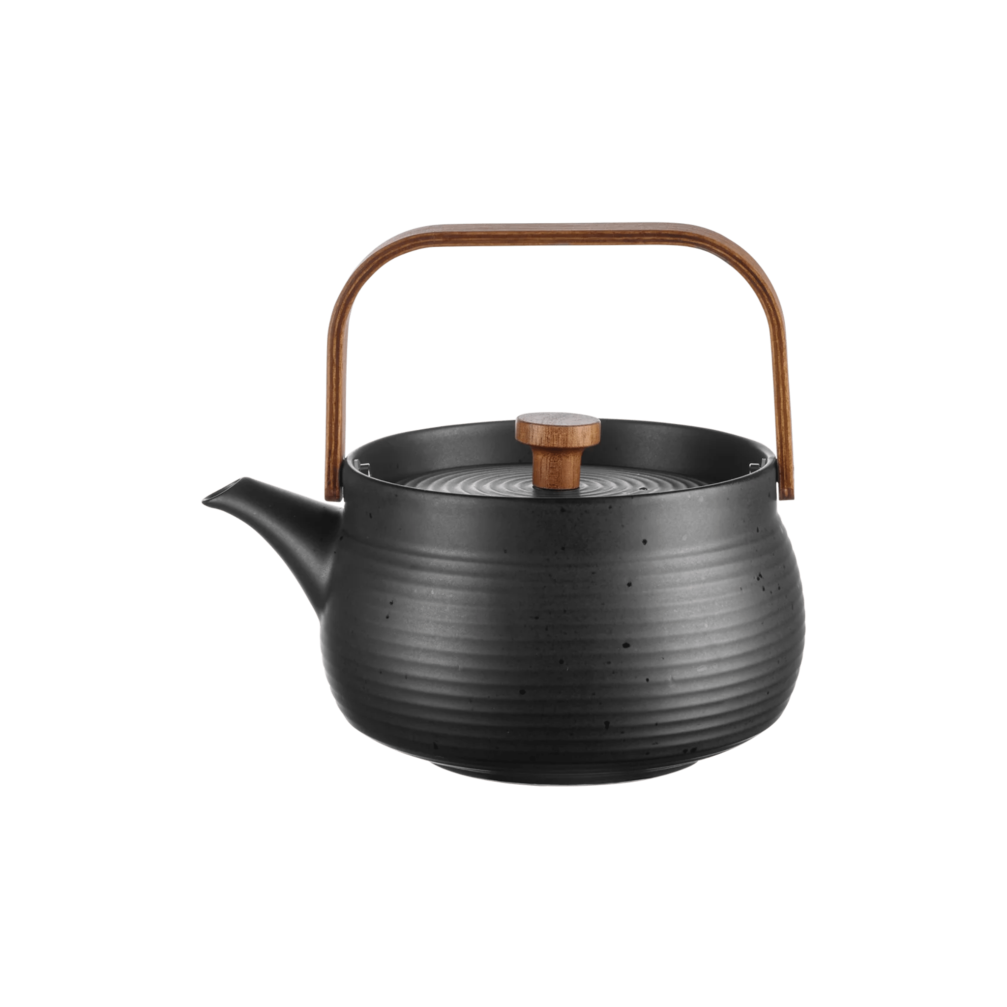 Ceainic cu maner de lemn 600ml Japandi - Eclair.md
