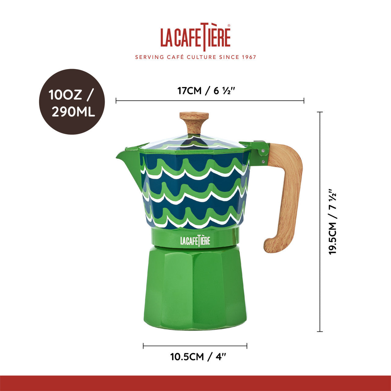 Cafetieră moka din aluminiu La Cafetière, Venice, 290 ml